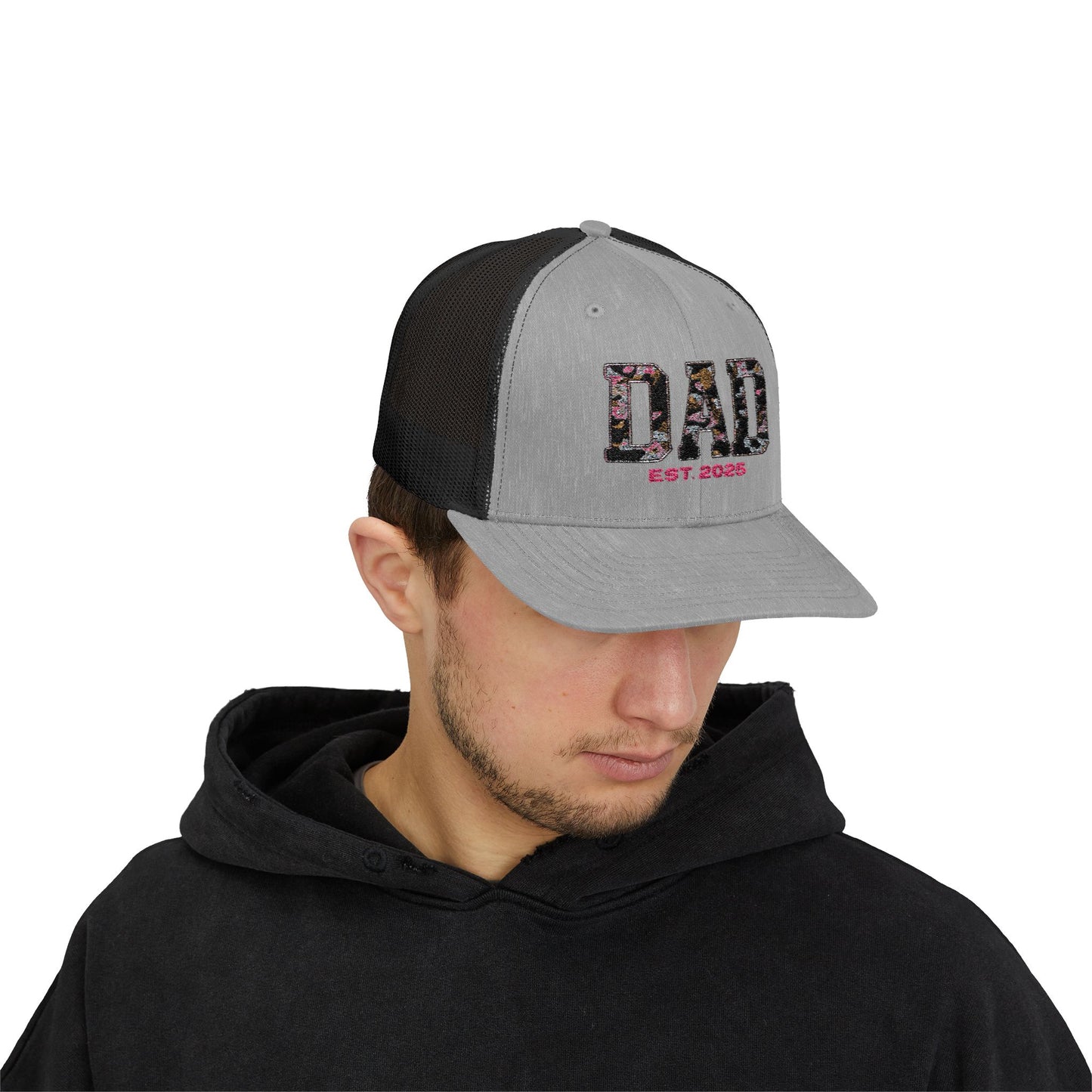 Personalized Embordered Dad Hat - Snapback Trucker Cap for Dad, Personalize with Child(ren) Name(s)