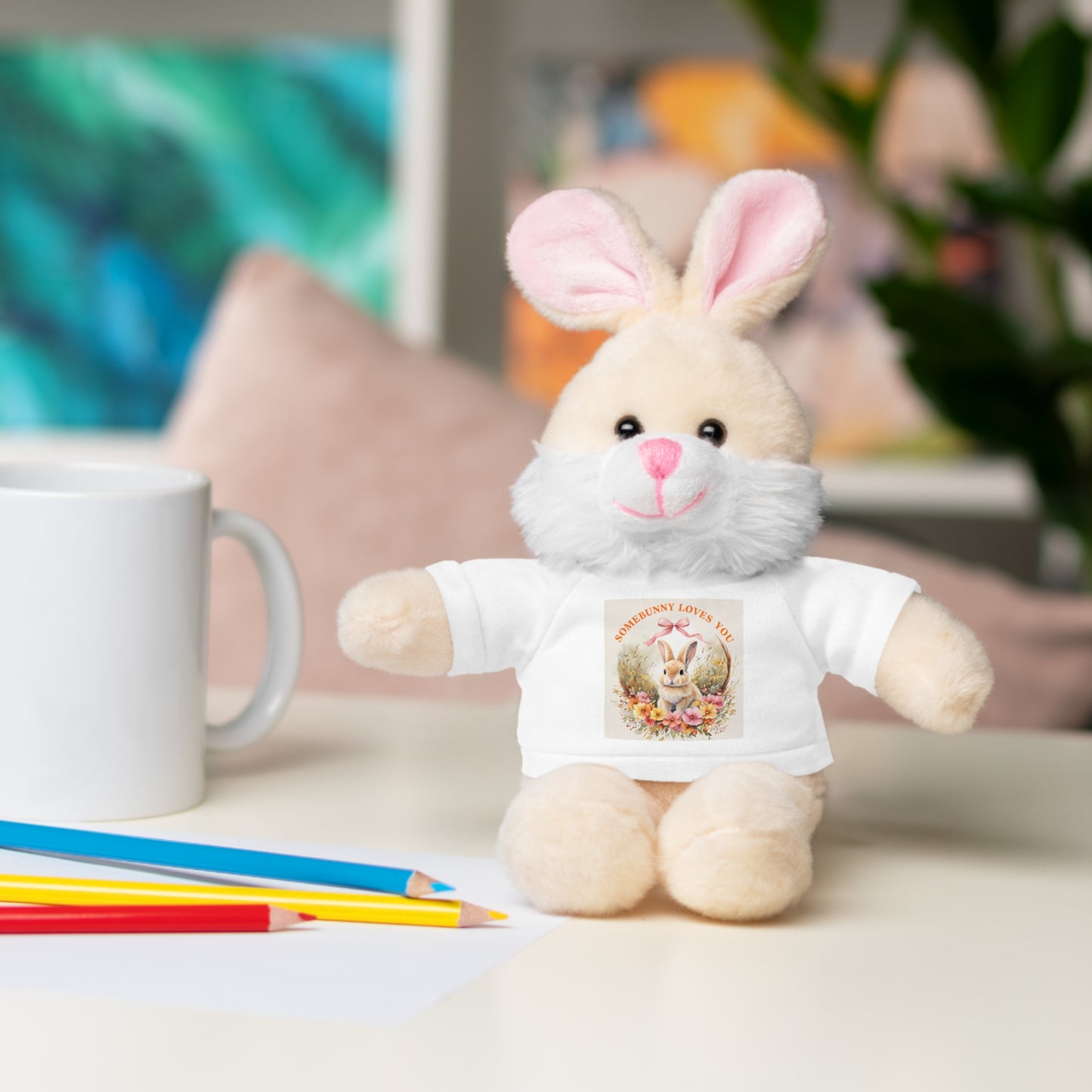 Personalized Stuffed Animal with Tee - ‘Somebunny Loves You’ Bear