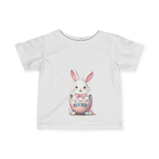 Cute Easter Bunny Infant Tee - "Just Hatched"