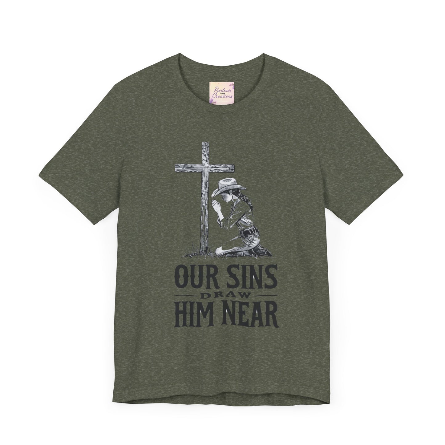 Faith-Inspiring Unisex Tee - 'Our Sins Draw Him Near'