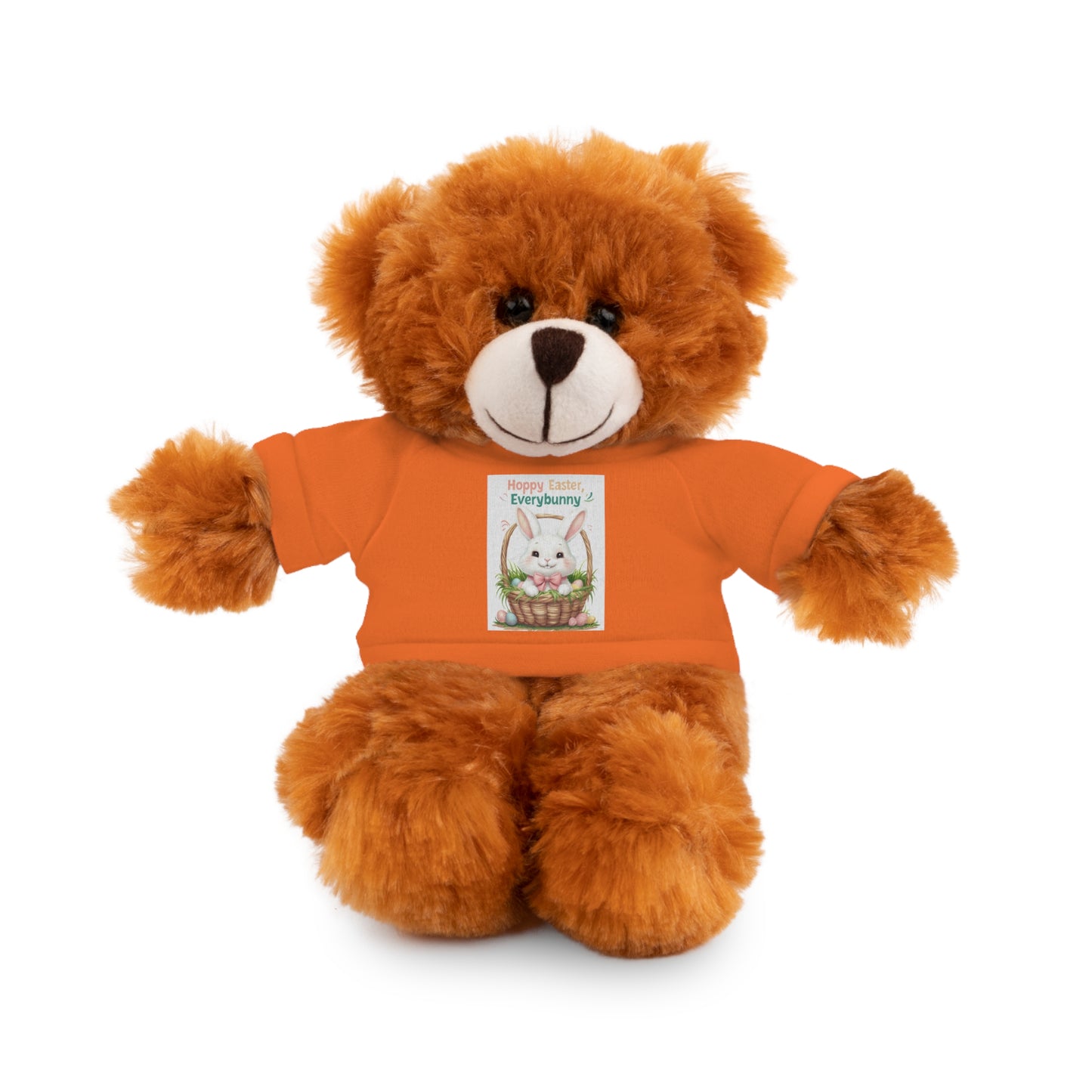 "Hoppy Easter" Easter Stuffed Animal Tee Bear - Perfect Gift for Kids