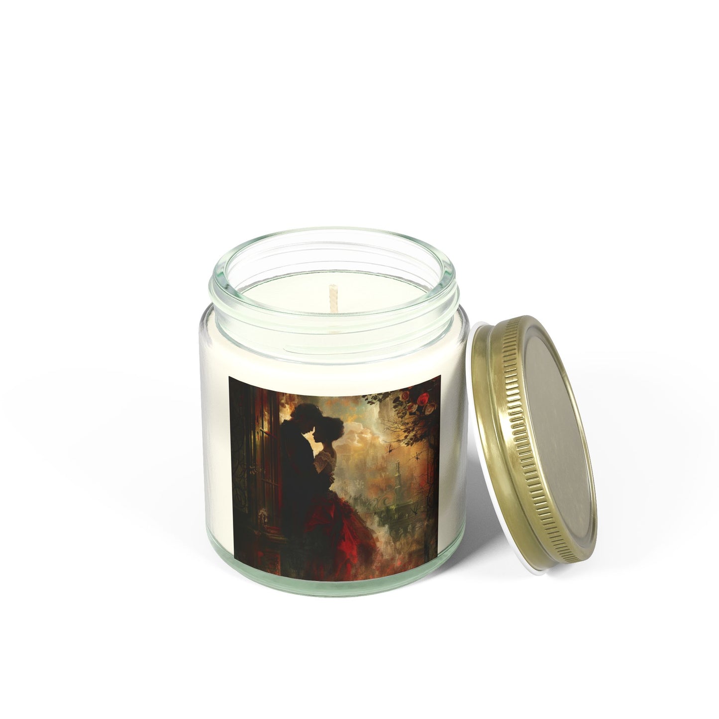 Romantic Lovers Scented Candles - Coconut Apricot Wax (4oz, 9oz) - Perfect for Date Nights and Special Occasions