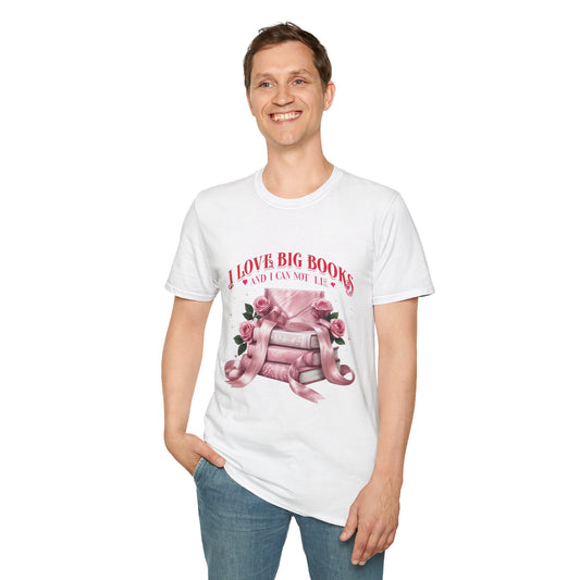 I Love Big Books Unisex Softstyle T-Shirt - Perfect for Book Lovers