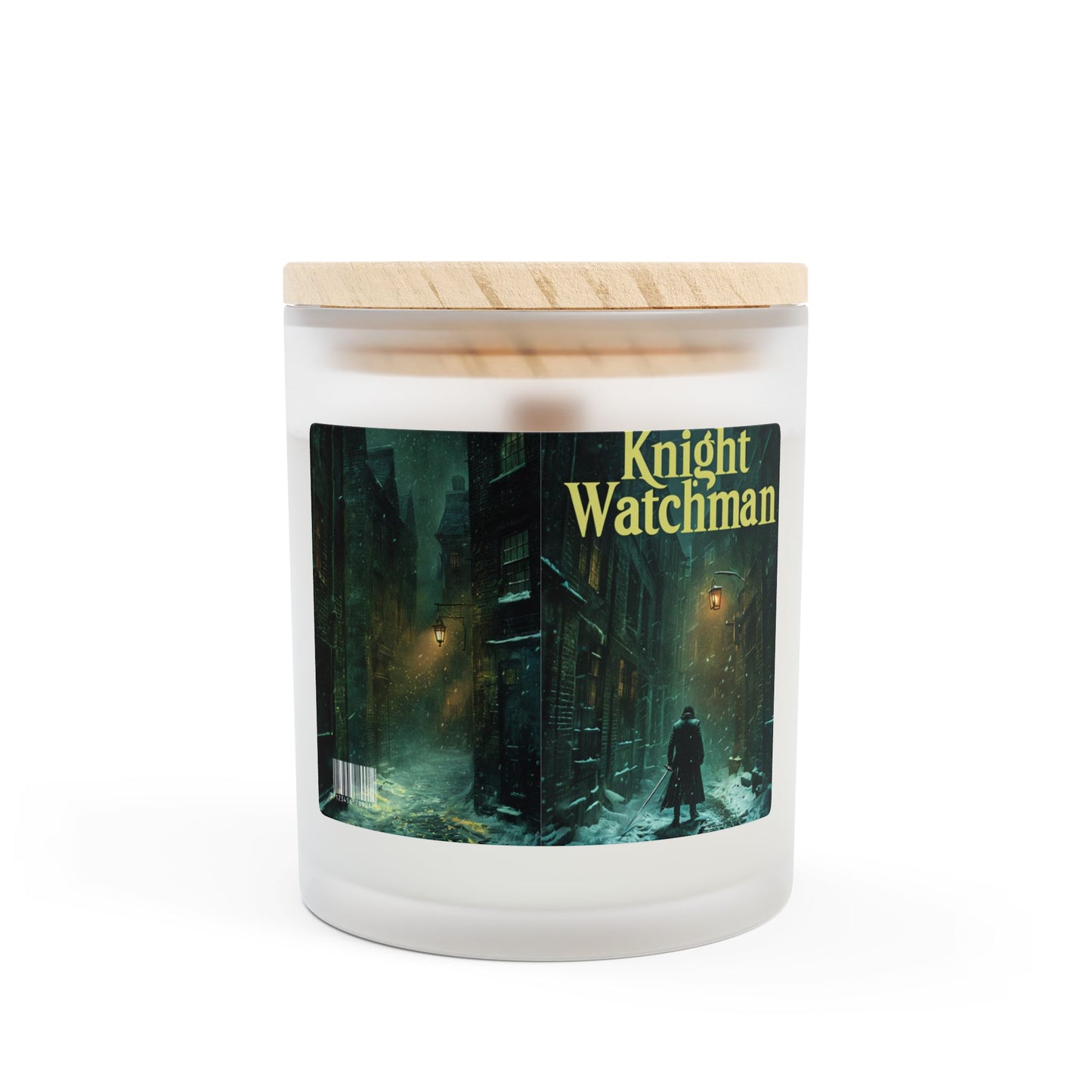 Knight Watchman Frosted Glass Candle (Candle Match Books)- 11oz Cozy Home Decor