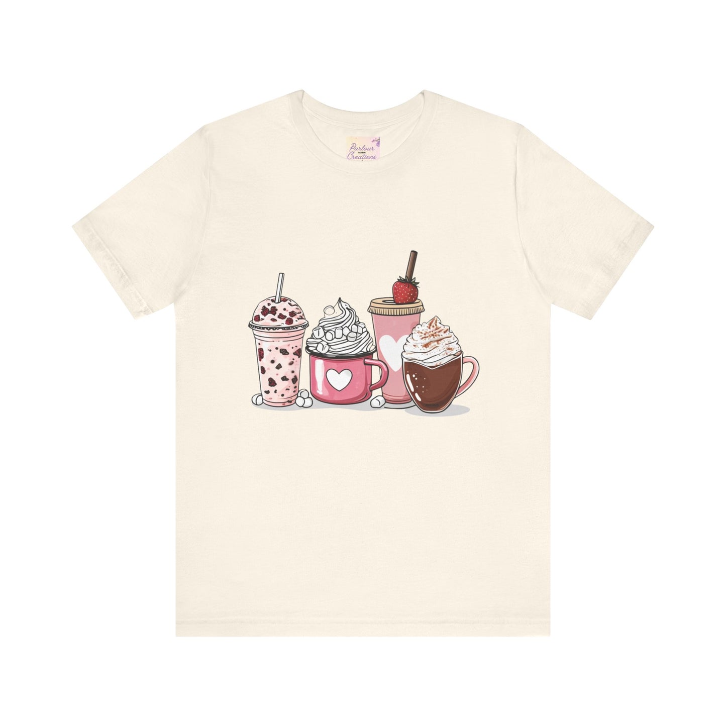 Valentine Coffee Lover Unisex Tee, Personalized Gift Shirt, Short Sleeve Top for Valentine's Day