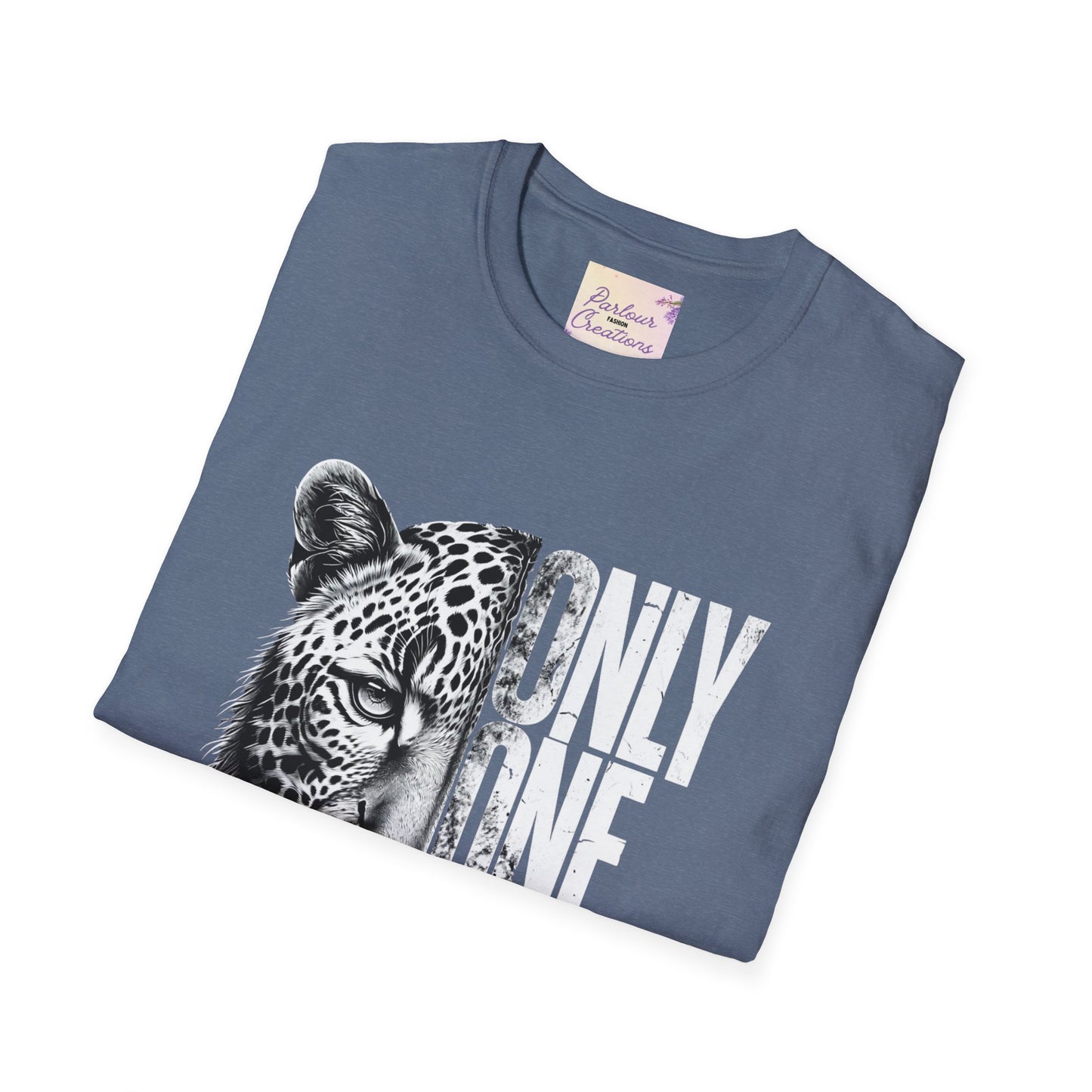 Only One Focus Leopard Graphic T-Shirt - Unisex Softstyle Tee for Animal Lovers