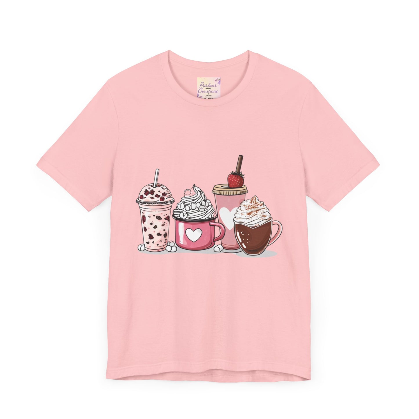 Valentine Coffee Lover Unisex Tee, Personalized Gift Shirt, Short Sleeve Top for Valentine's Day