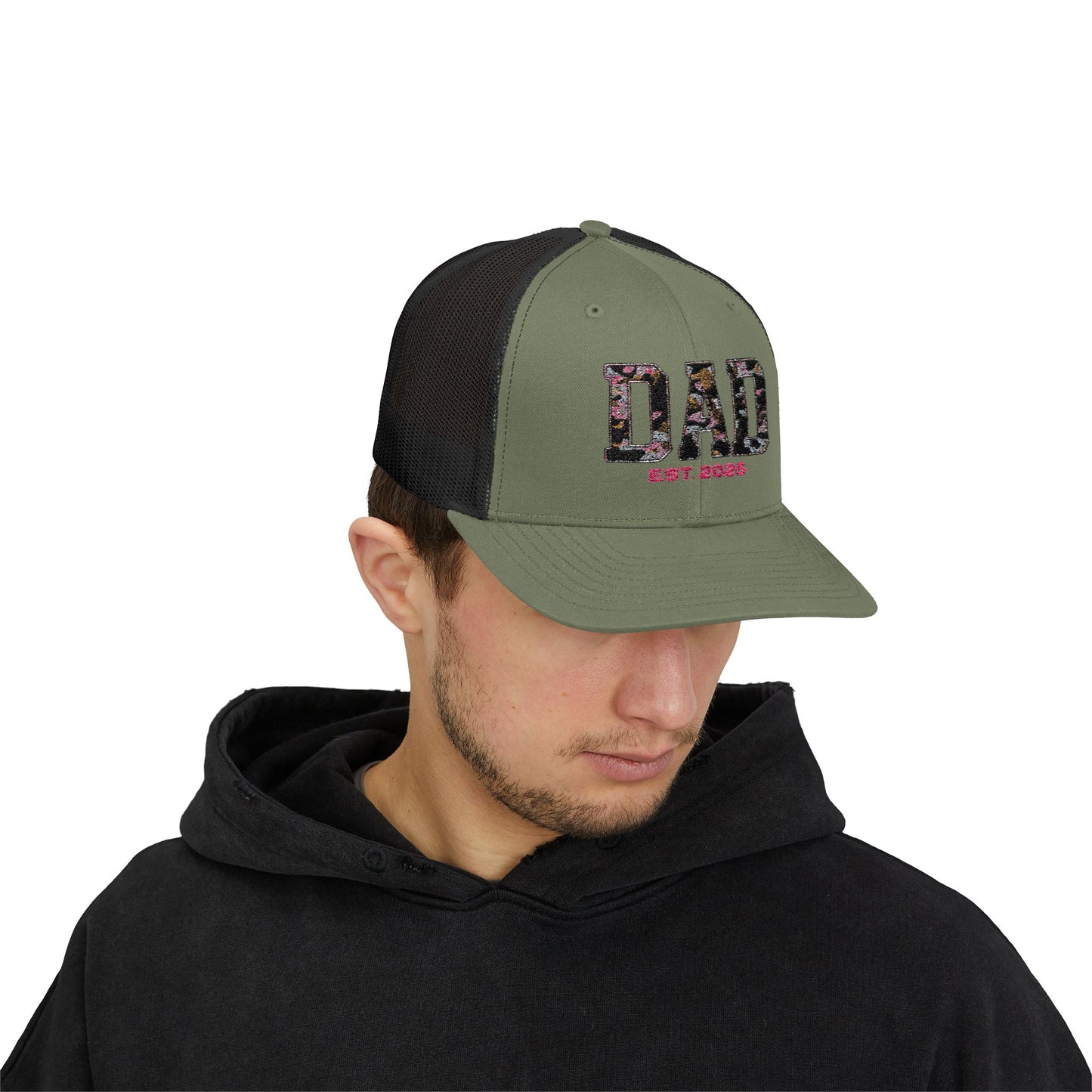 Personalized Embordered Dad Hat - Snapback Trucker Cap for Dad, Personalize with Child(ren) Name(s)