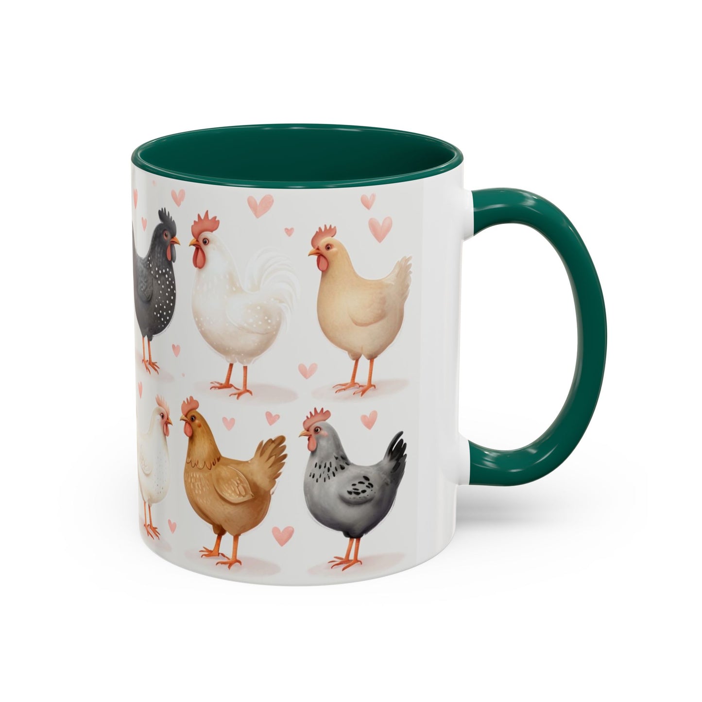 Valentines Chicken Lovers 11oz Ceramic Mug For Him, Her, Them, Child, Gift