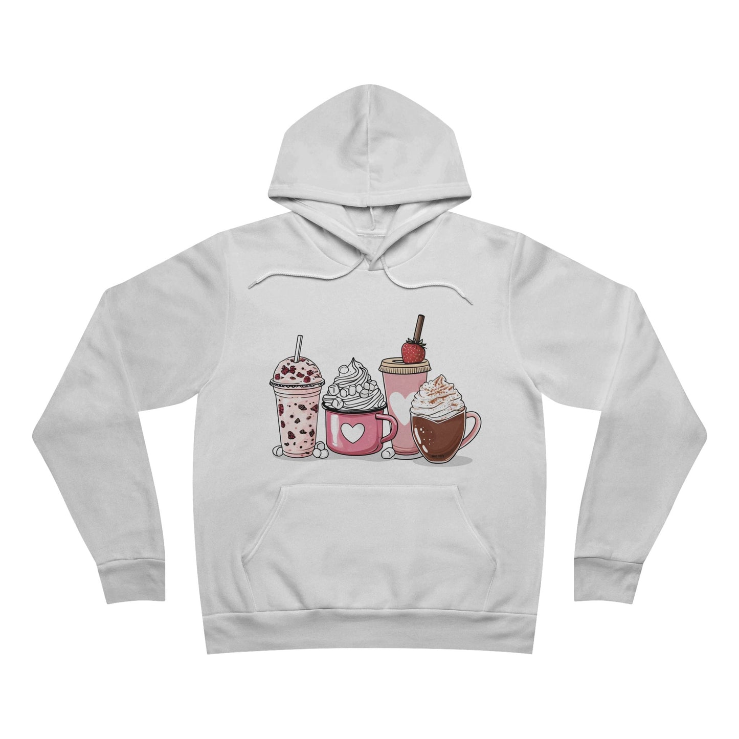 Valentine Unisex Sponge Fleece Pullover Hoodie - Gift, Fun, Sweetheart, Coffee Lover, Valentine's Day Apparel, Couples Hooded Sweatshirt