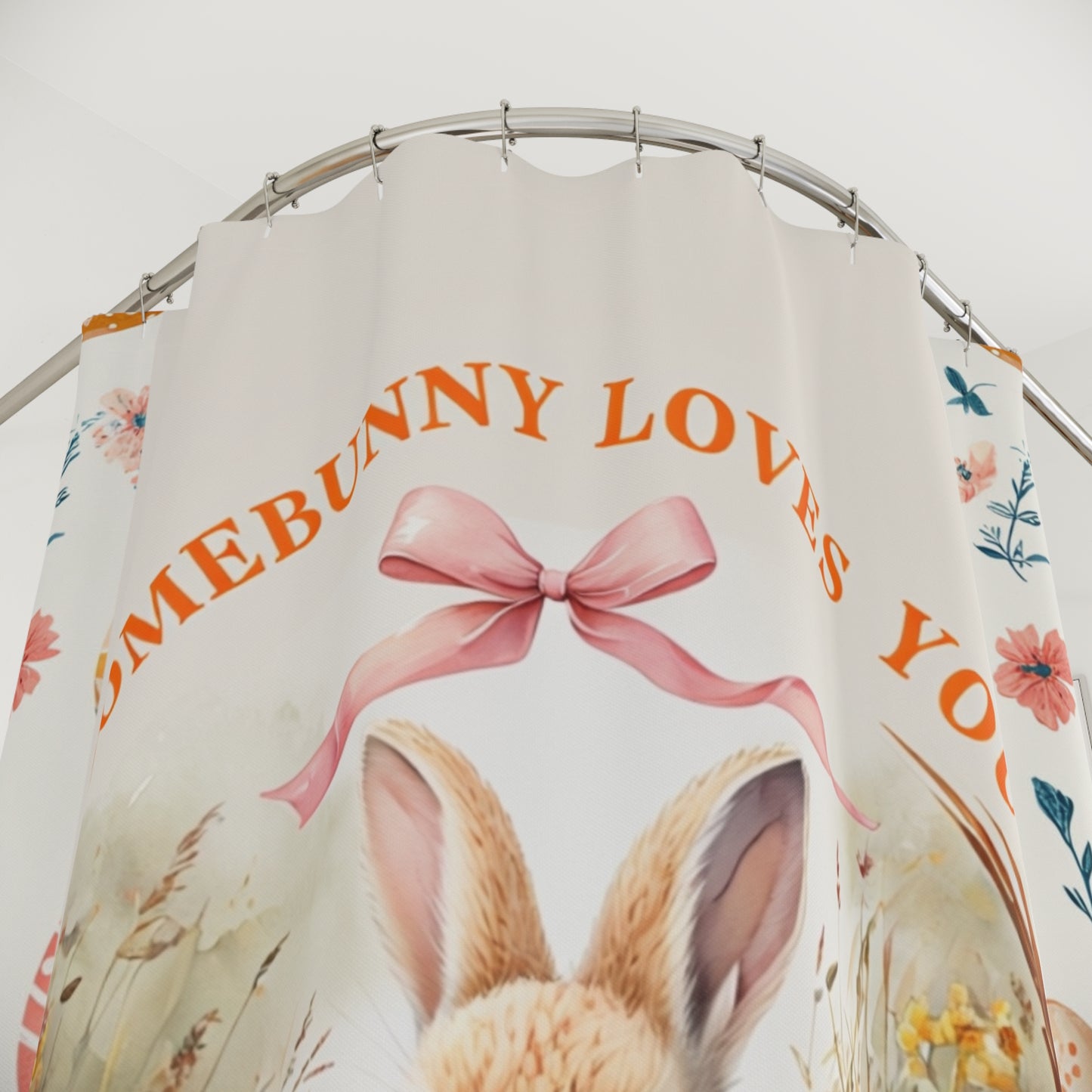 Somebunny Loves You Easter Shower Curtain