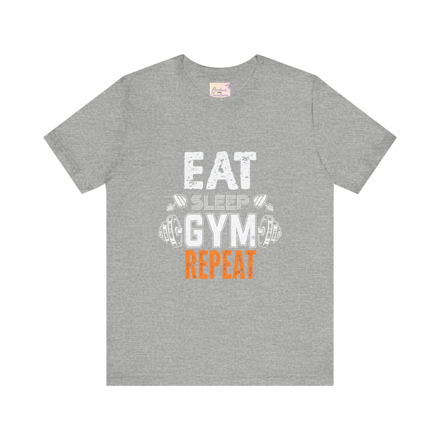 Fitness Motivation Tee, Eat Sleep Gym Repeat Shirt, Workout Apparel, Gifts for Gym Lovers, Casual Wear, Exercise Top