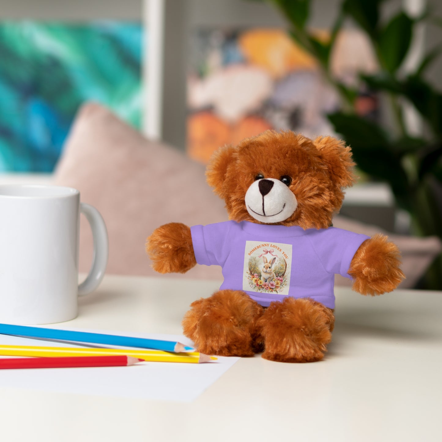 Personalized Stuffed Animal with Tee - ‘Somebunny Loves You’ Bear