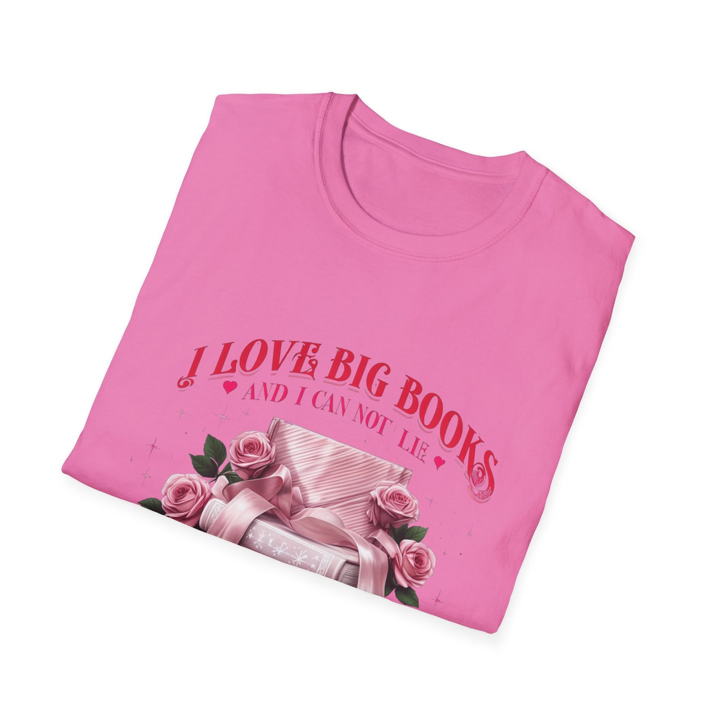 I Love Big Books Unisex Softstyle T-Shirt - Perfect for Book Lovers