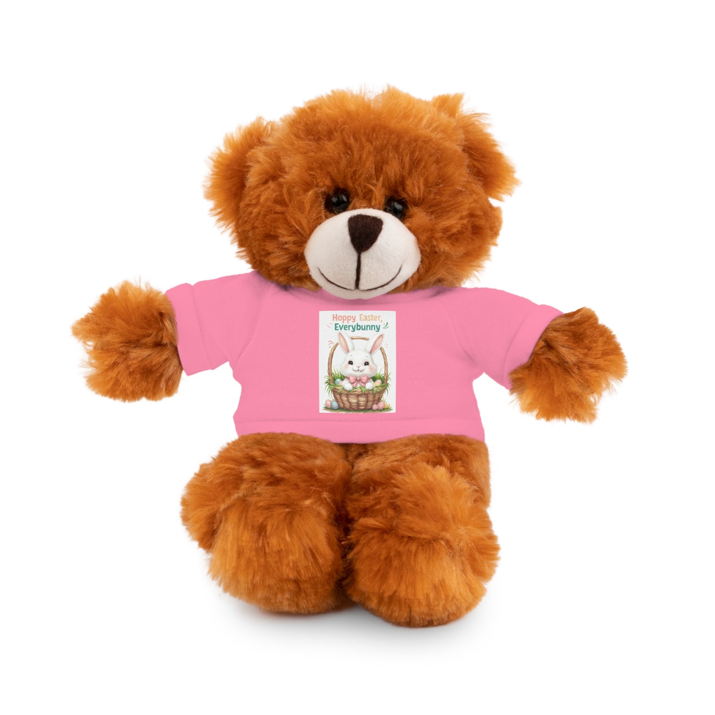 "Hoppy Easter" Easter Stuffed Animal Tee Bear - Perfect Gift for Kids