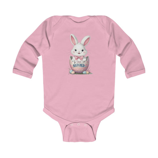 Just Hatched Bunny Infant Long Sleeve Bodysuit - Perfect for Easter Celebrations