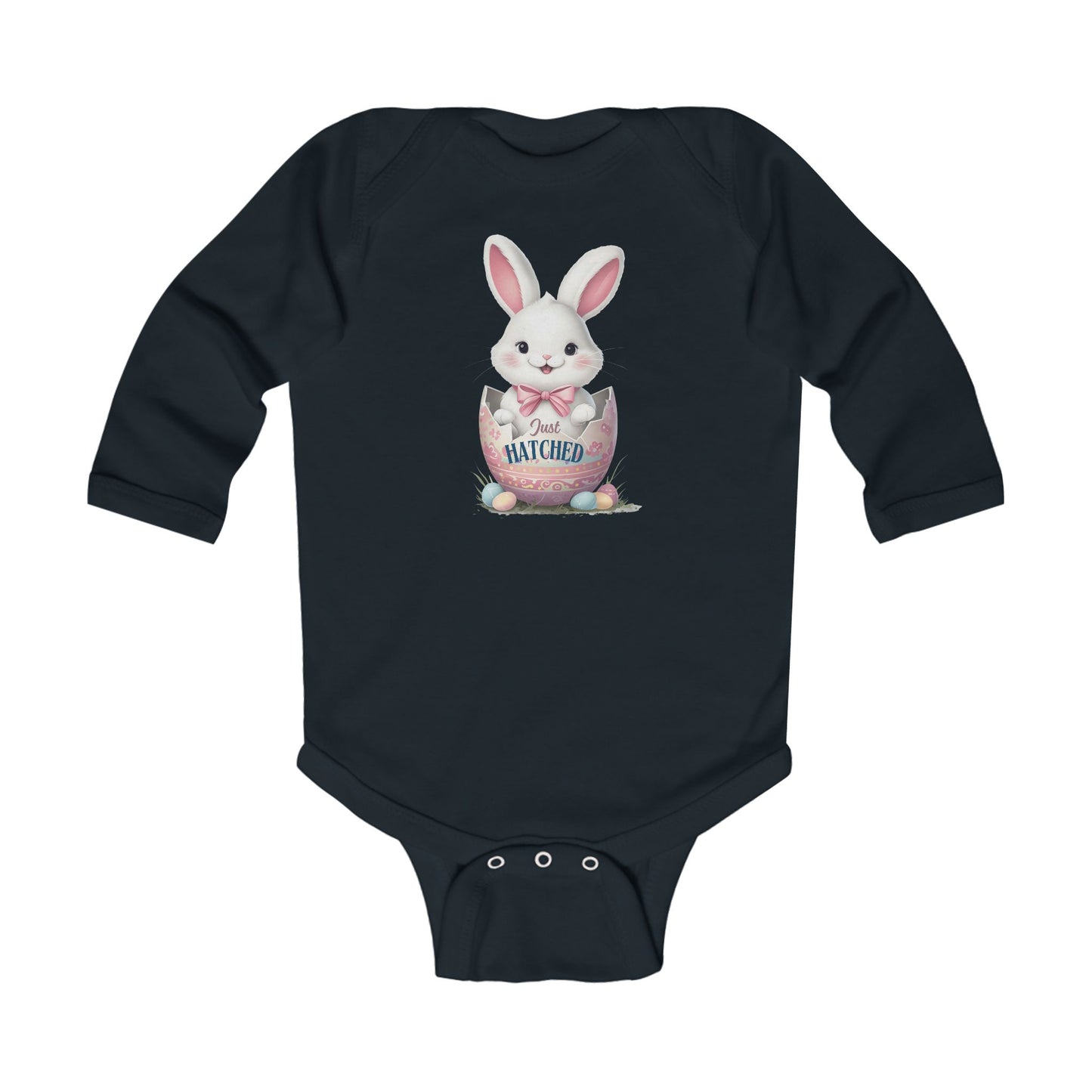 Just Hatched Bunny Infant Long Sleeve Bodysuit - Perfect for Easter Celebrations