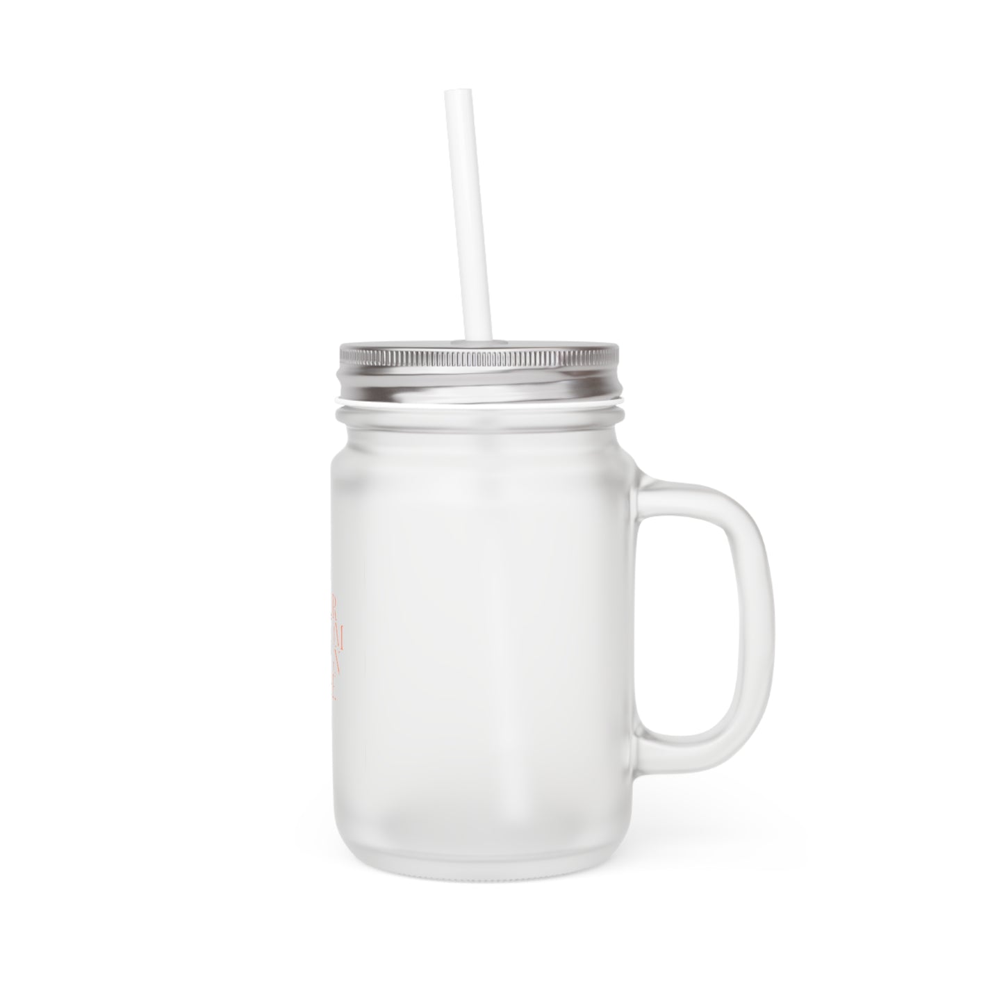 Customizable Frosted Mason Jar with Straw - Perfect for Parties & Gifts