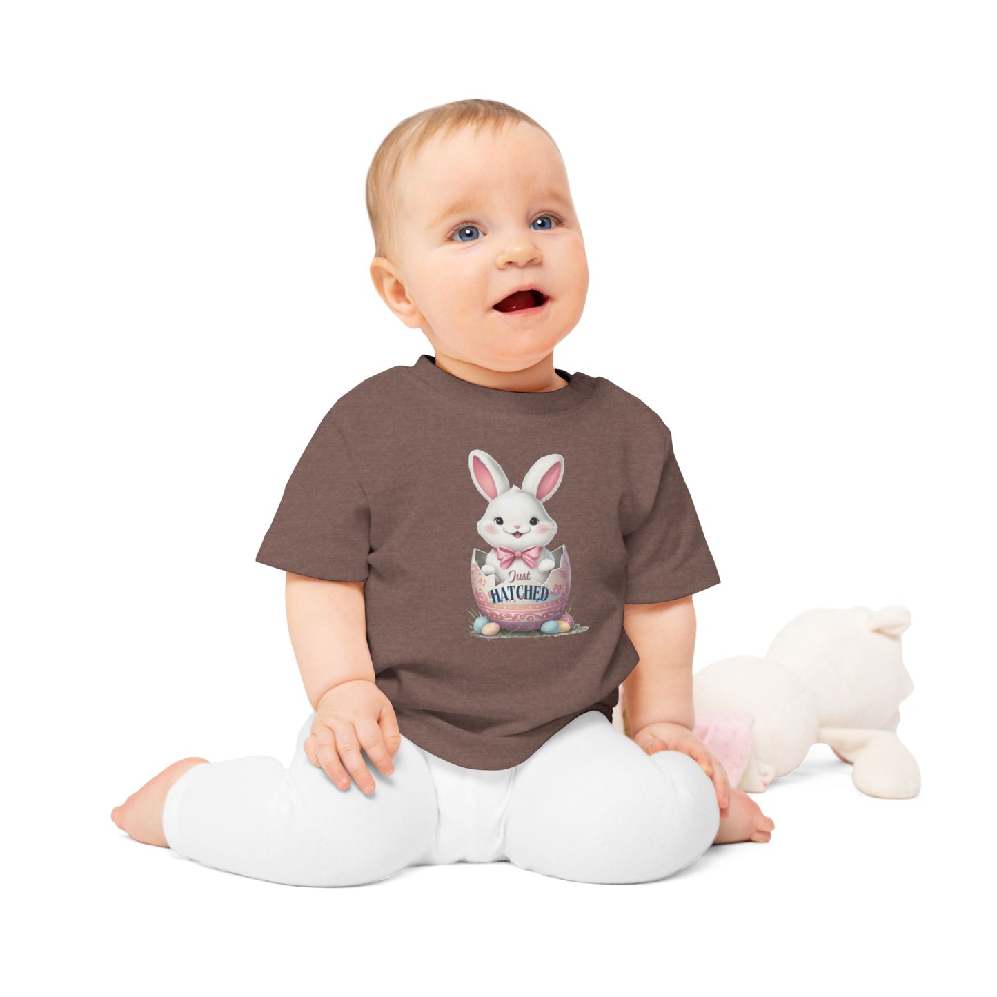 Easter Bunny Baby T-Shirt - 'Just Hatched' Design