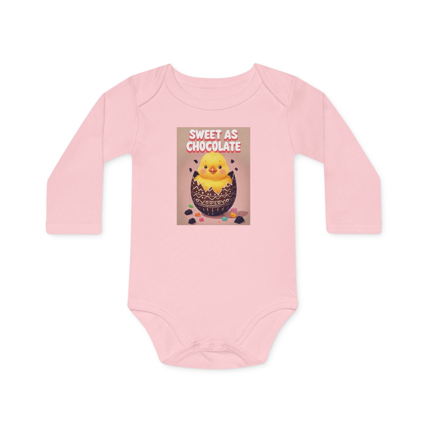 Sweet as Chocolate Baby Long-Sleeve Organic Bodysuit