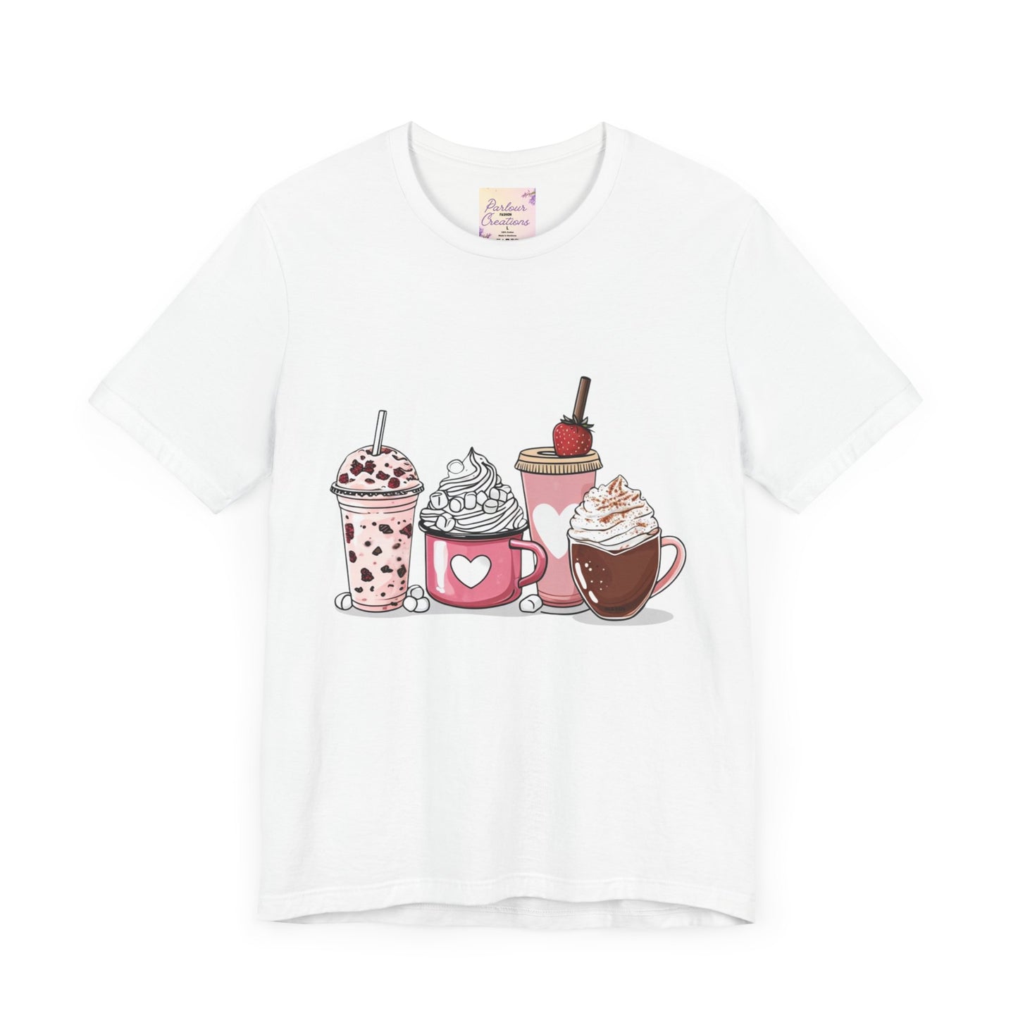 Valentine Coffee Lover Unisex Tee, Personalized Gift Shirt, Short Sleeve Top for Valentine's Day