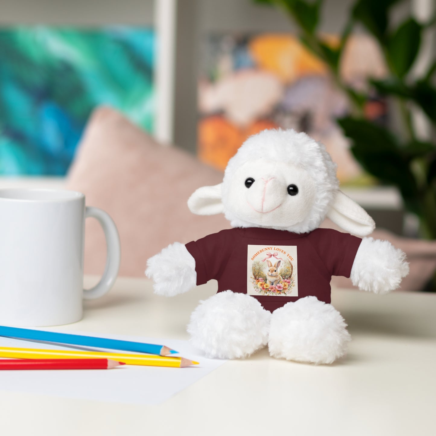 Personalized Stuffed Animal with Tee - ‘Somebunny Loves You’ Bear