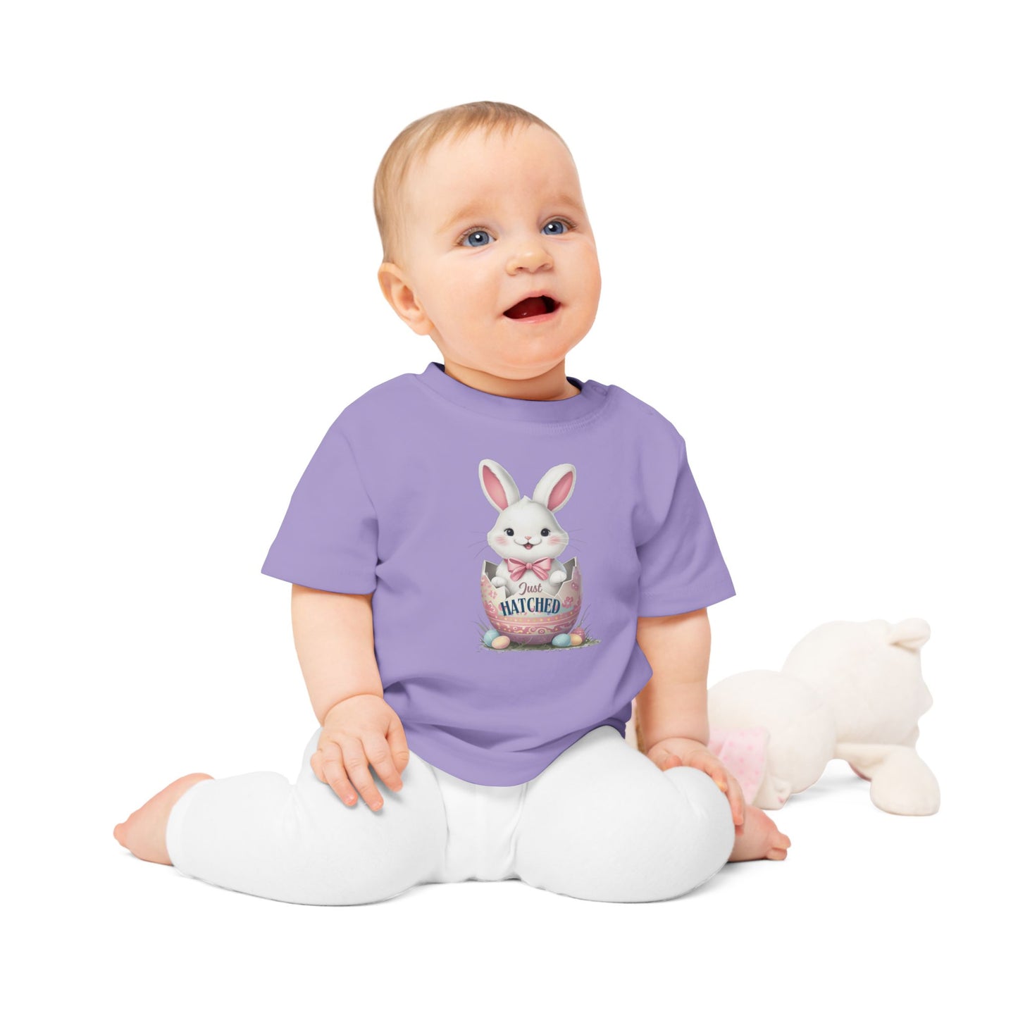 Easter Bunny Baby T-Shirt - 'Just Hatched' Design