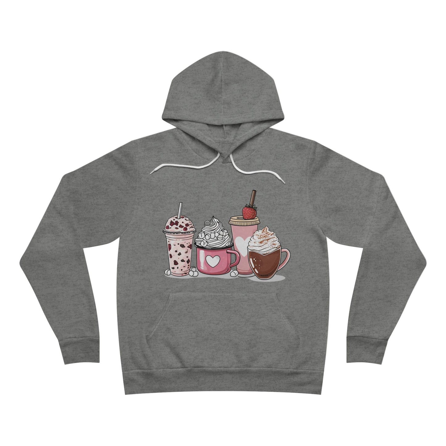 Valentine Unisex Sponge Fleece Pullover Hoodie - Gift, Fun, Sweetheart, Coffee Lover, Valentine's Day Apparel, Couples Hooded Sweatshirt