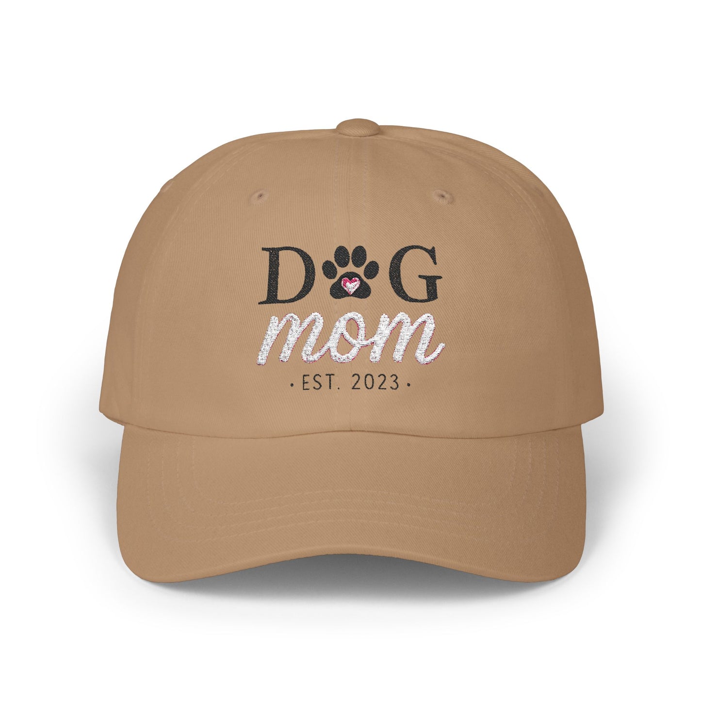 Trendy Dog Mom 100% Cotton Classic Ball Cap – Comfortable, Adjustable, and Stylish Gift for Pet Lovers