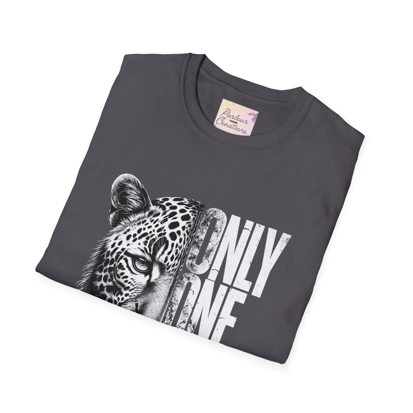 Only One Focus Leopard Graphic T-Shirt - Unisex Softstyle Tee for Animal Lovers