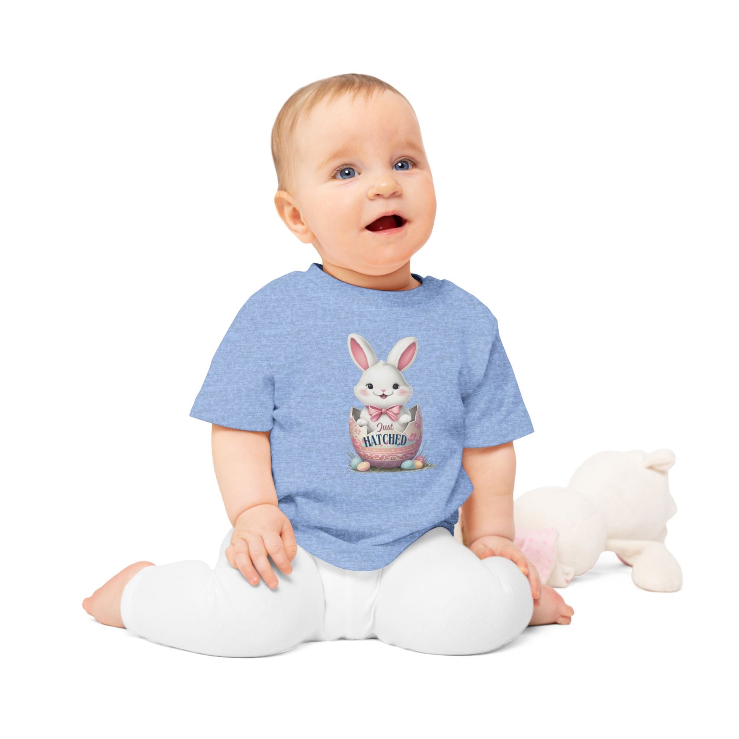 Easter Bunny Baby T-Shirt - 'Just Hatched' Design