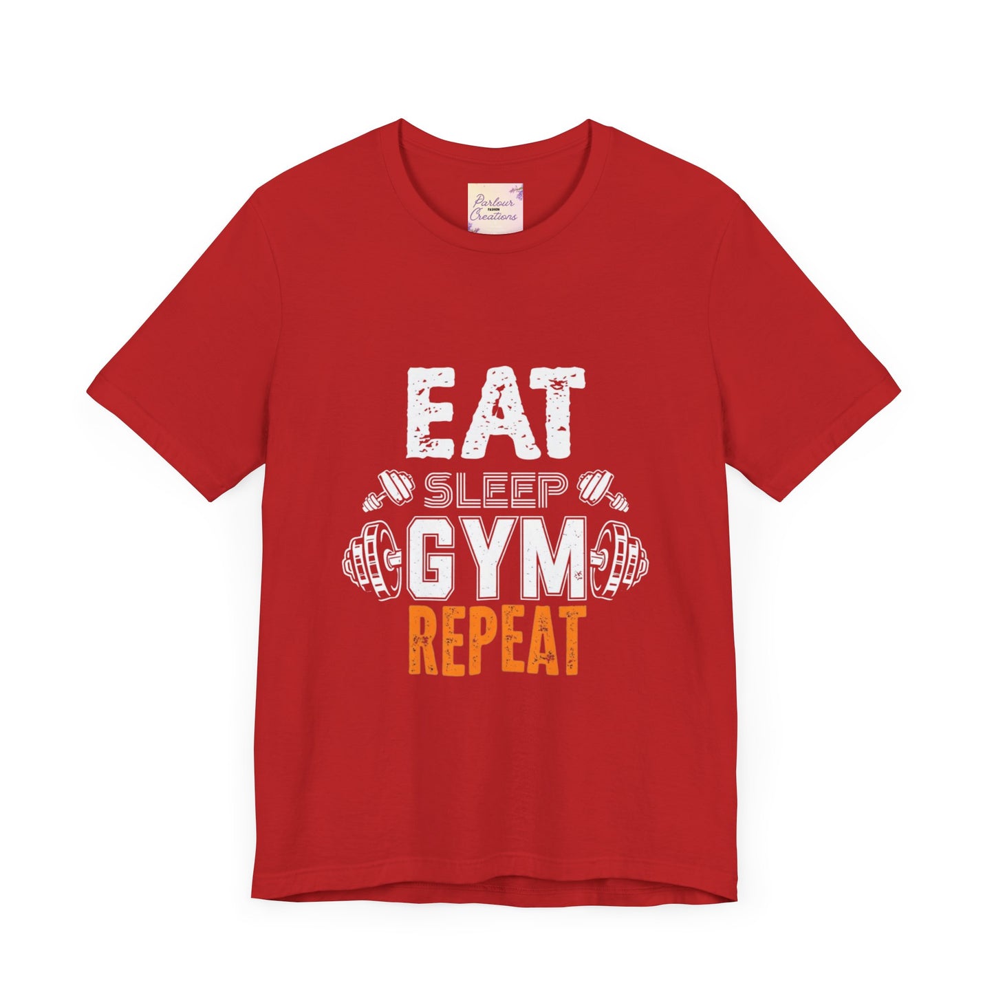 Fitness Motivation Tee, Eat Sleep Gym Repeat Shirt, Workout Apparel, Gifts for Gym Lovers, Casual Wear, Exercise Top