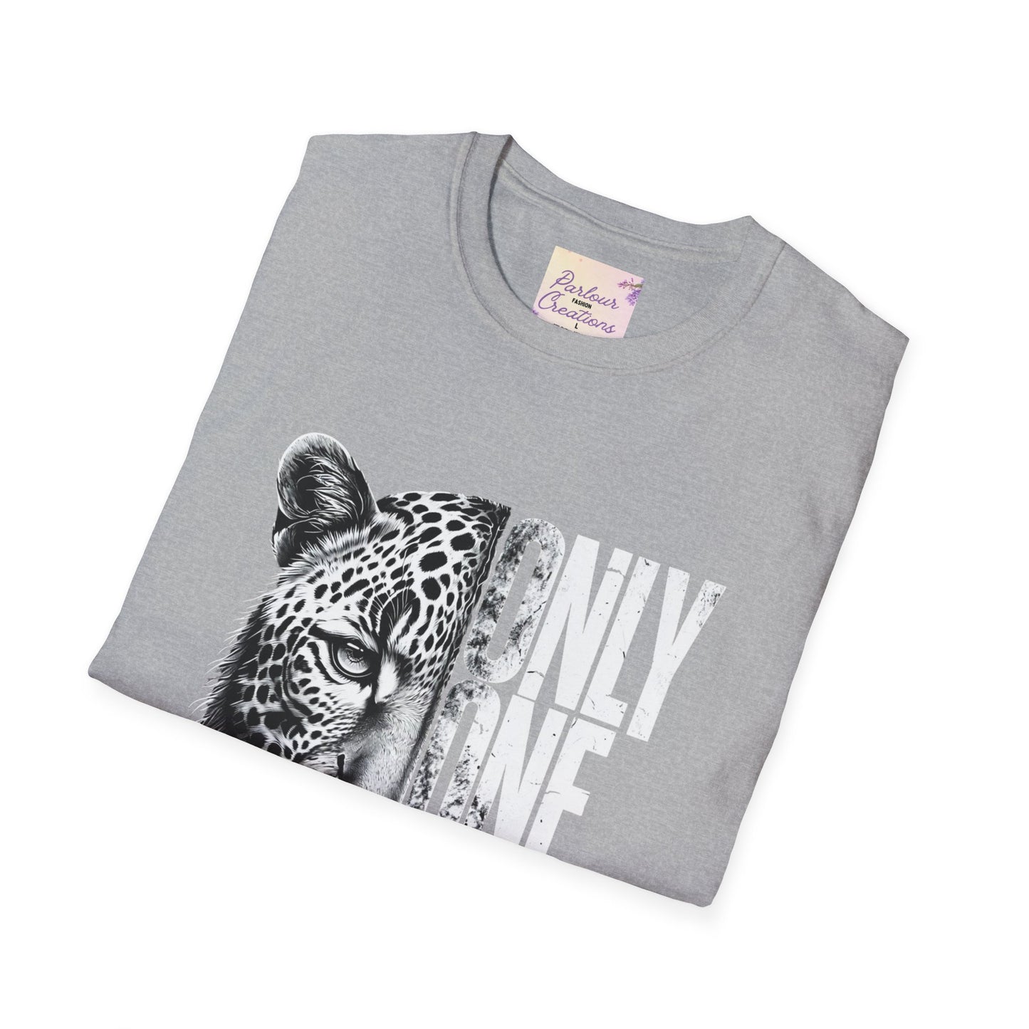 Only One Focus Leopard Graphic T-Shirt - Unisex Softstyle Tee for Animal Lovers