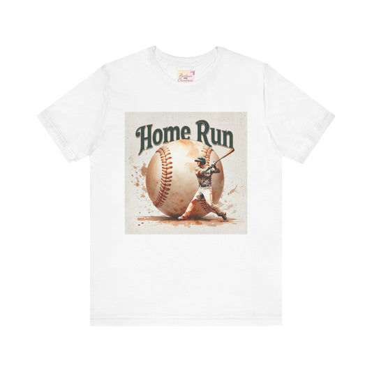 Home Run Baseball Tee, Soft Cotton Shirt for Sports Lovers, Perfect Gift for Baseball Fans, Unisex Graphic Tee, Summer Casual Wear