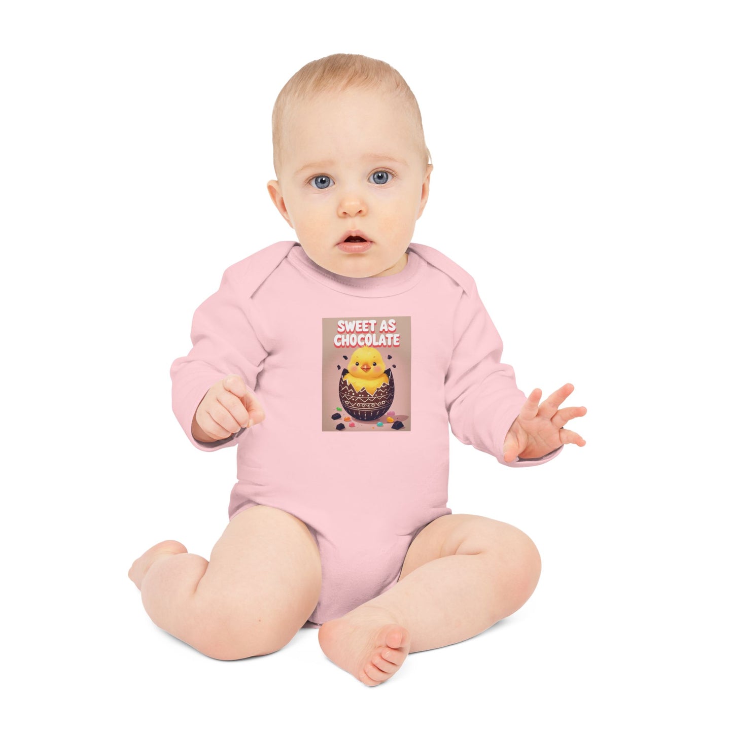 Sweet as Chocolate Baby Long-Sleeve Organic Bodysuit