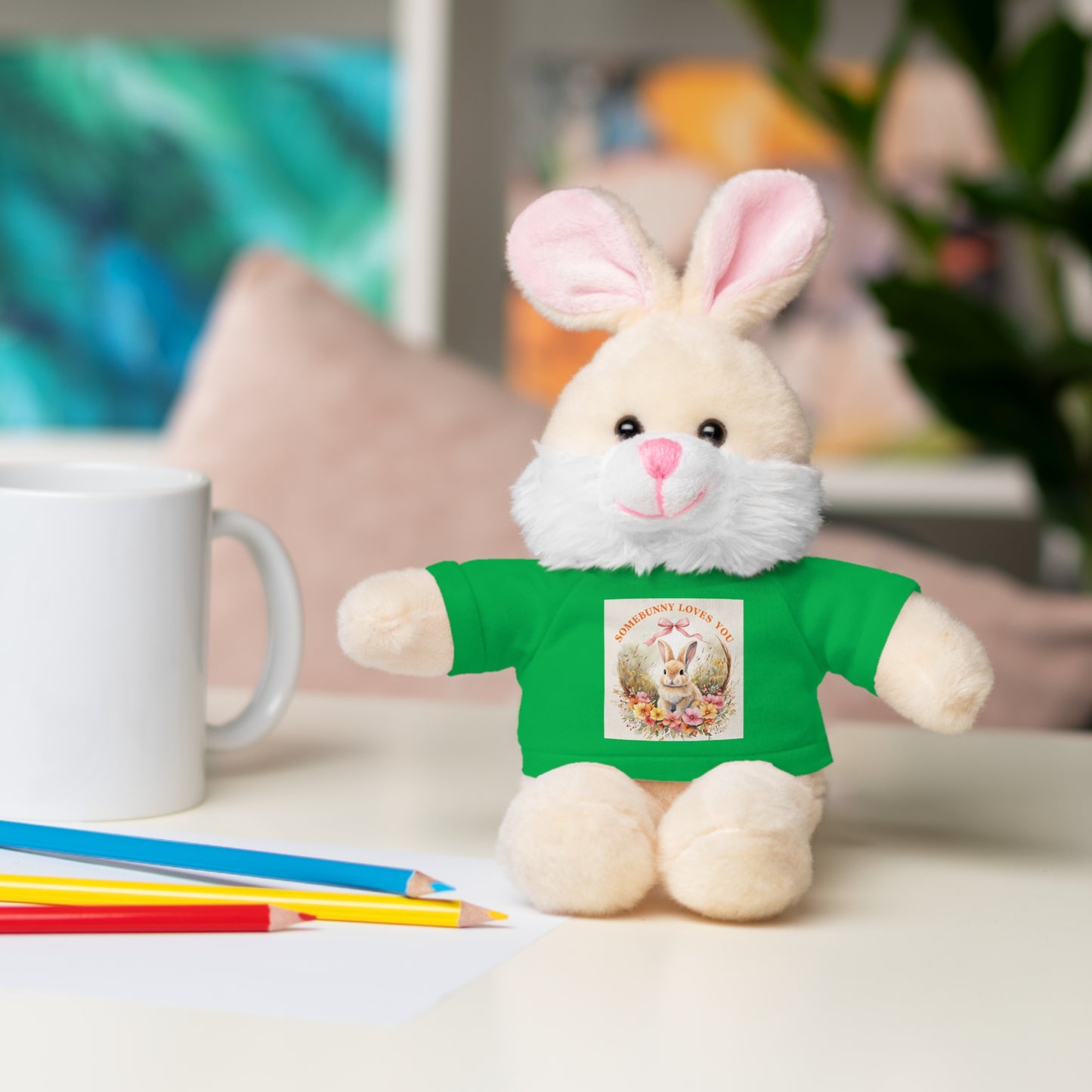 Personalized Stuffed Animal with Tee - ‘Somebunny Loves You’ Bear