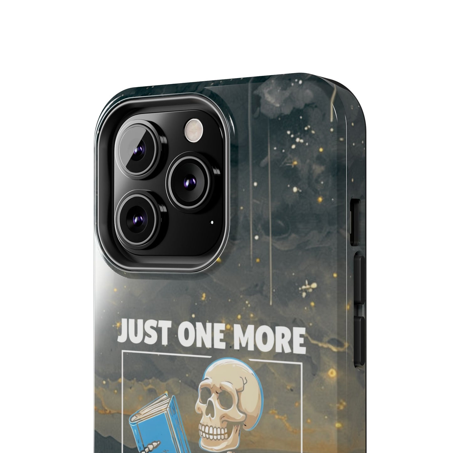 "Just One More Chapter" Skeleton Book Lover Tough Phone Case - Just One More Chapter, Unique Gift for Readers, Halloween Decor, Bookish Accessories, Literary