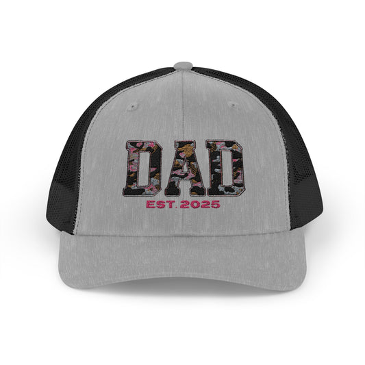 Personalized Embordered Dad Hat - Snapback Trucker Cap for Dad, Personalize with Child(ren) Name(s)