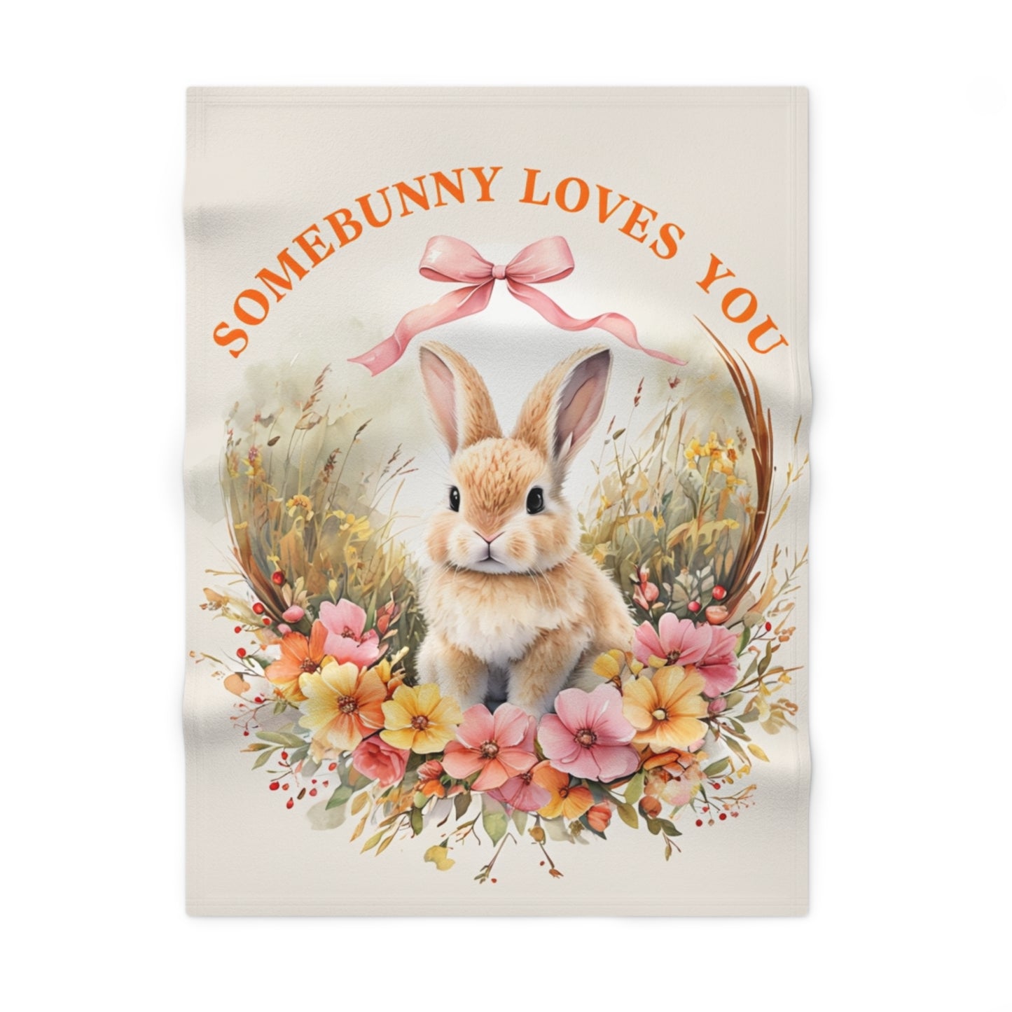 Soft Fleece Baby Blanket - Adorable Rabbit Design - Perfect for Spring Celebrations