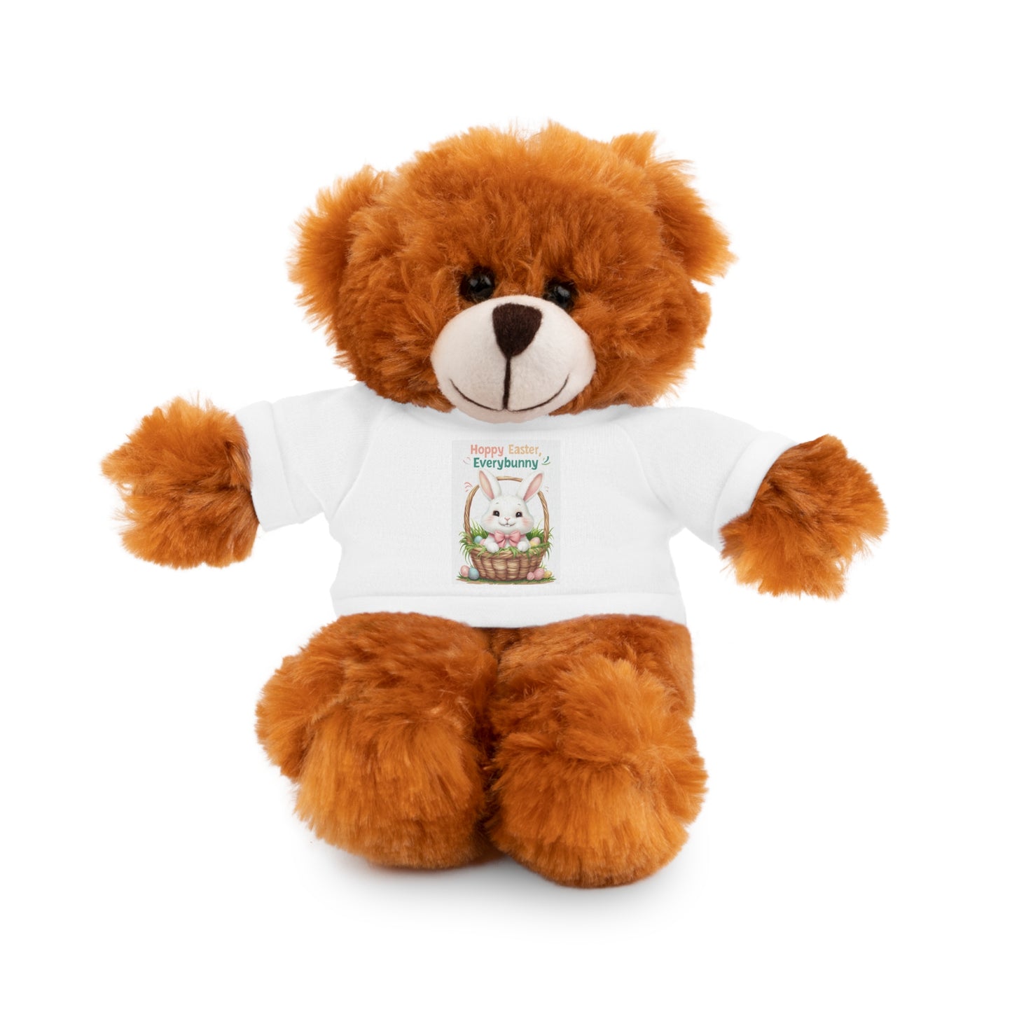 "Hoppy Easter" Easter Stuffed Animal Tee Bear - Perfect Gift for Kids