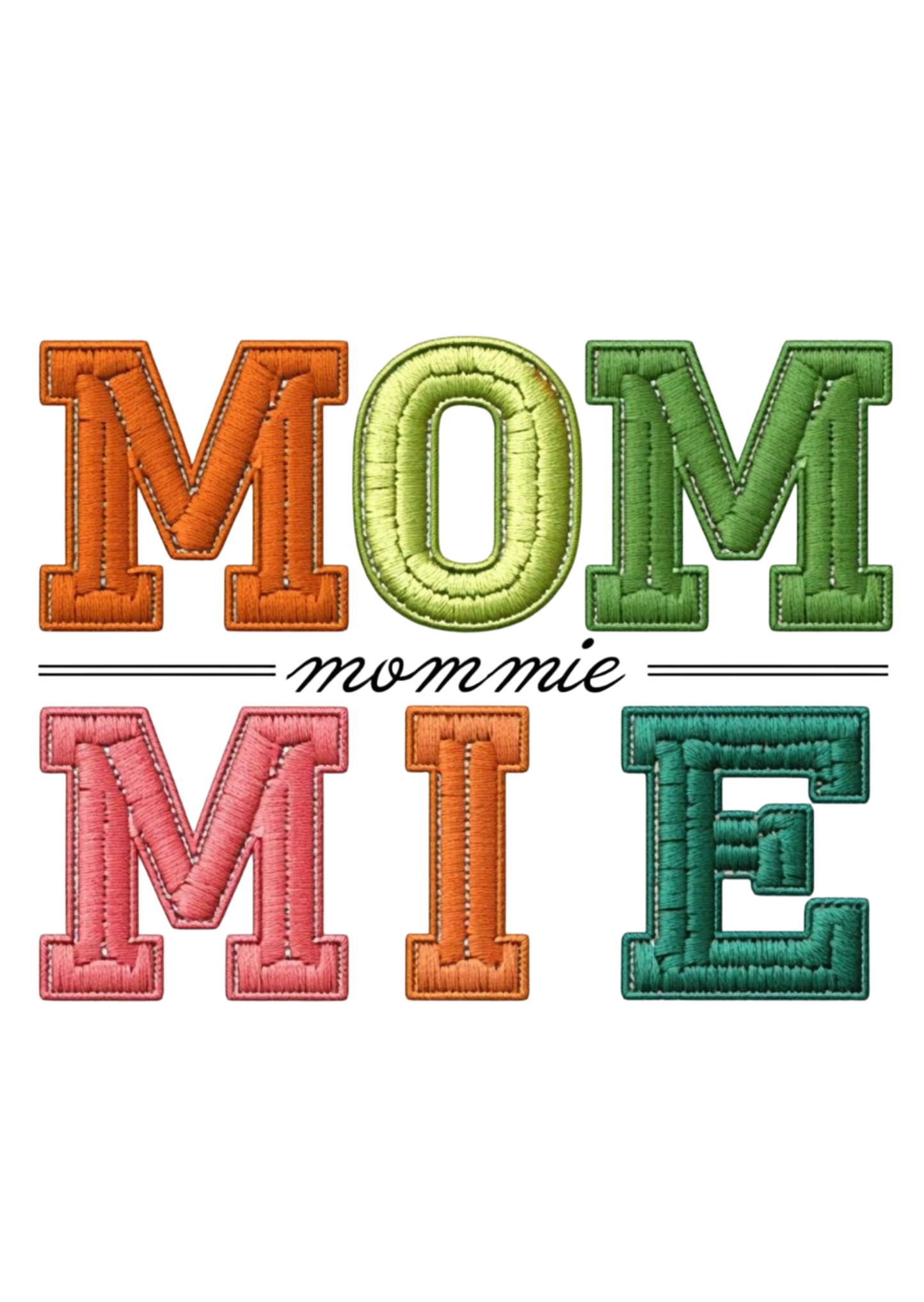 MOMMIE Block Style SVG Digital Download | Bold Mother’s Day Cut File for Cricut & Silhouette