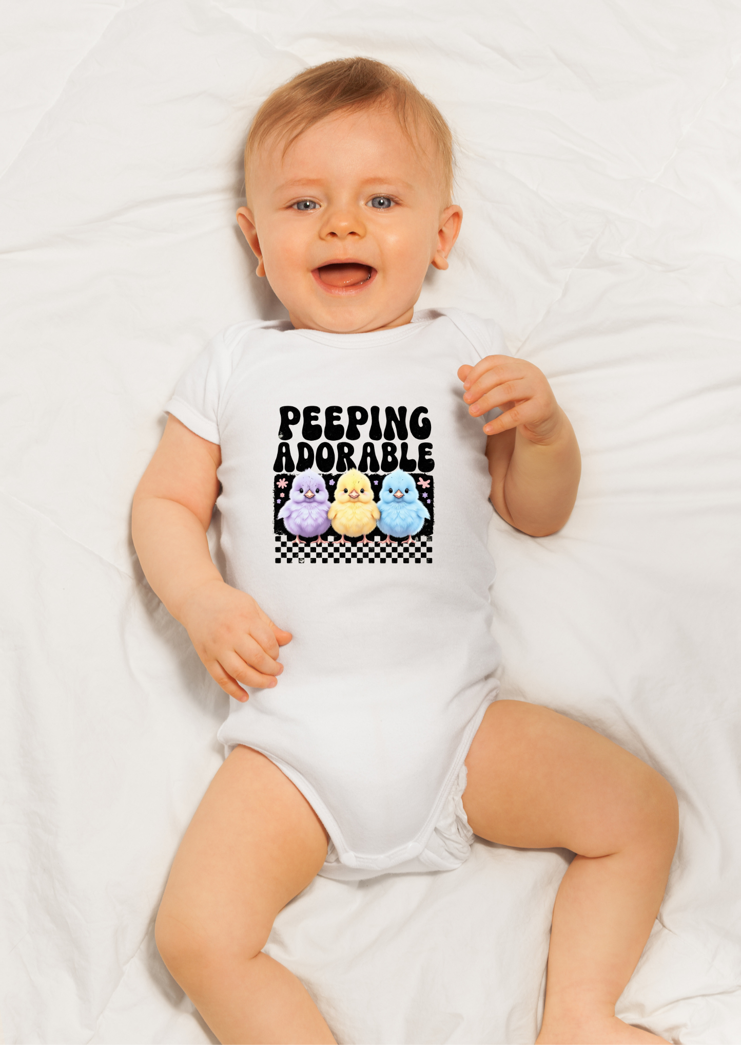 Peeping Adorable Infant Bodysuit, Cute Baby Onesie, Baby Shower Gift, Infant Clothing, Gender-Neutral Baby Outfit, Easter Gift