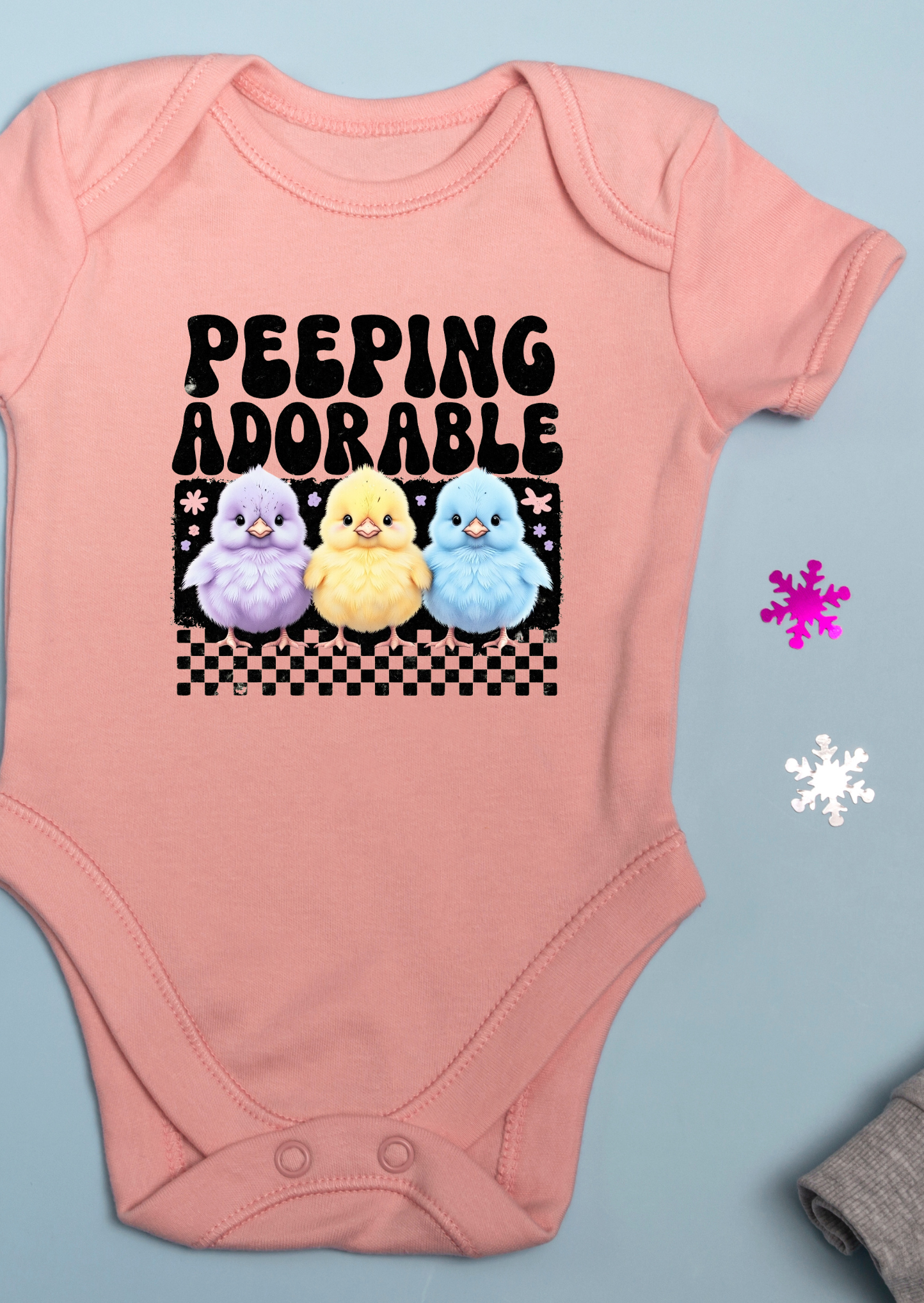 Peeping Adorable Infant Bodysuit, Cute Baby Onesie, Baby Shower Gift, Infant Clothing, Gender-Neutral Baby Outfit, Easter Gift